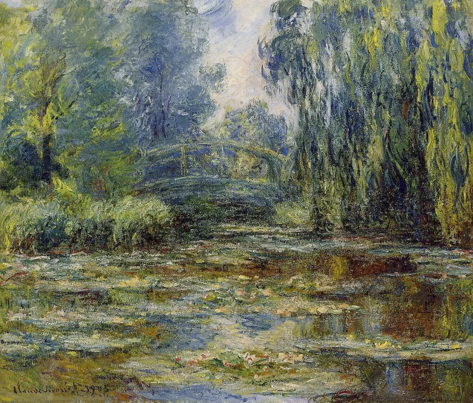 The Water-Lily Pond and Bridge, Claude Monet