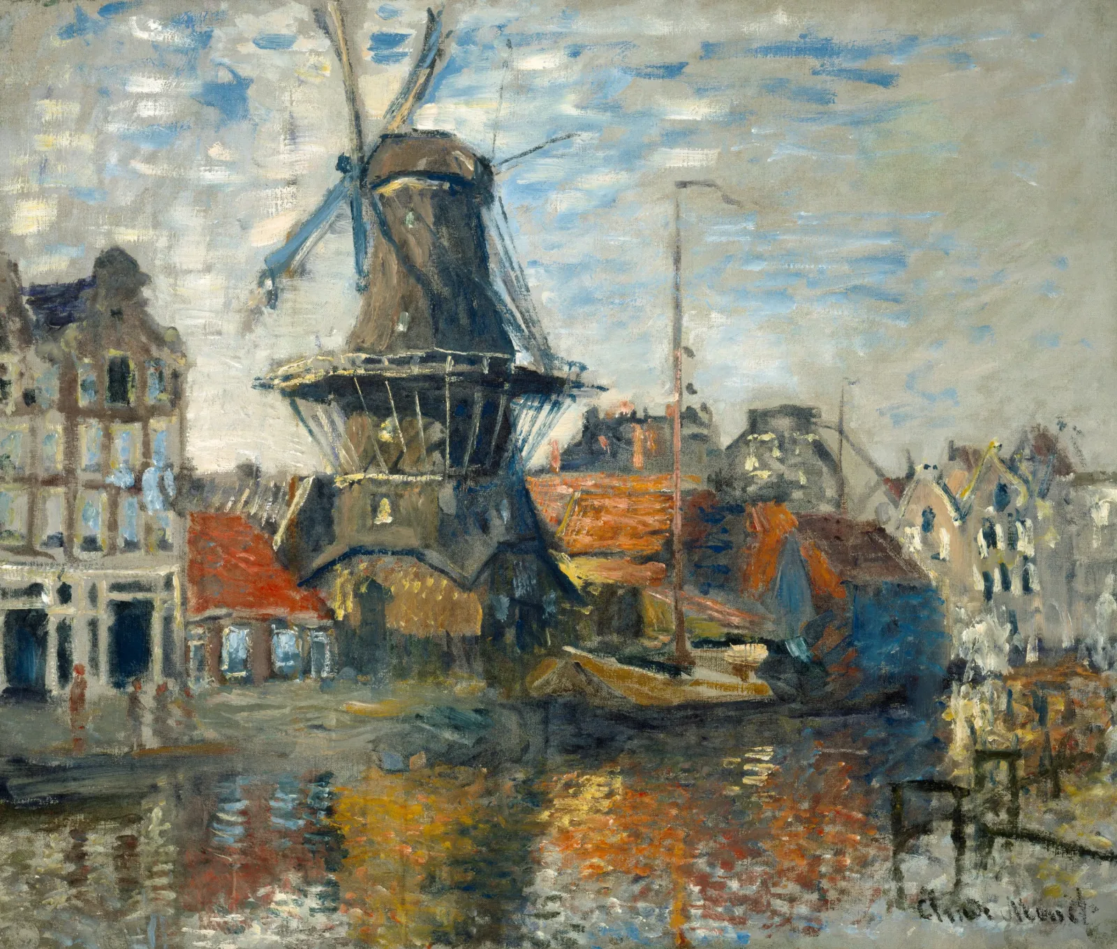 The Windmill on the Onbekende Gracht, Amsterdam, Claude Monet