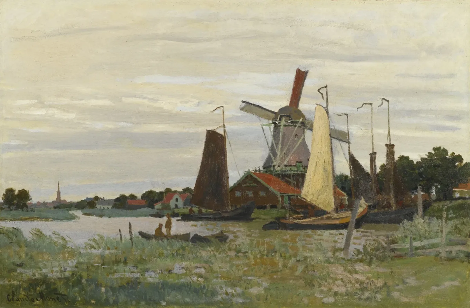 Un Moulin à Zaandam, Claude Monet