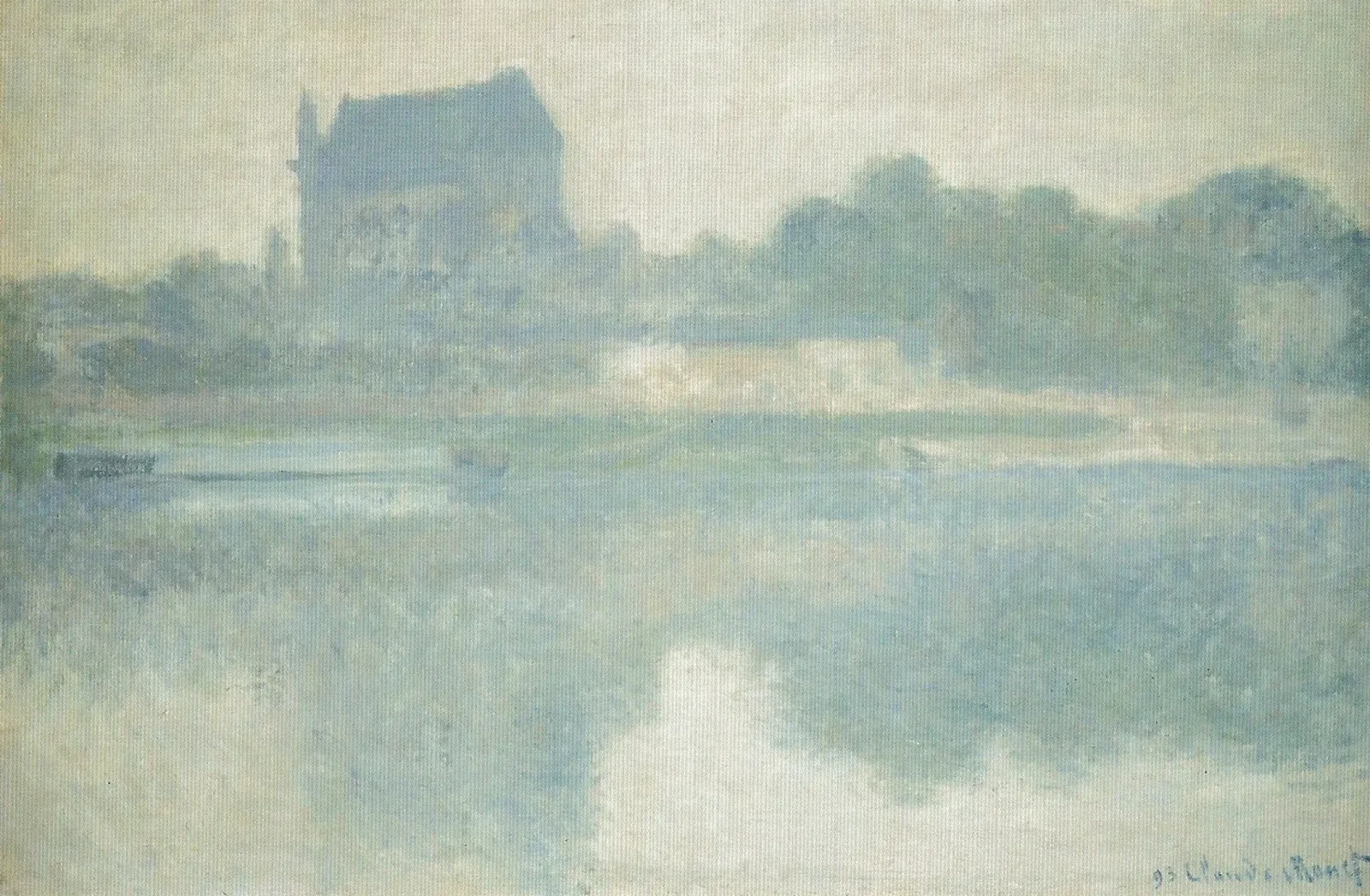 Vernon Church, Fog, Claude Monet