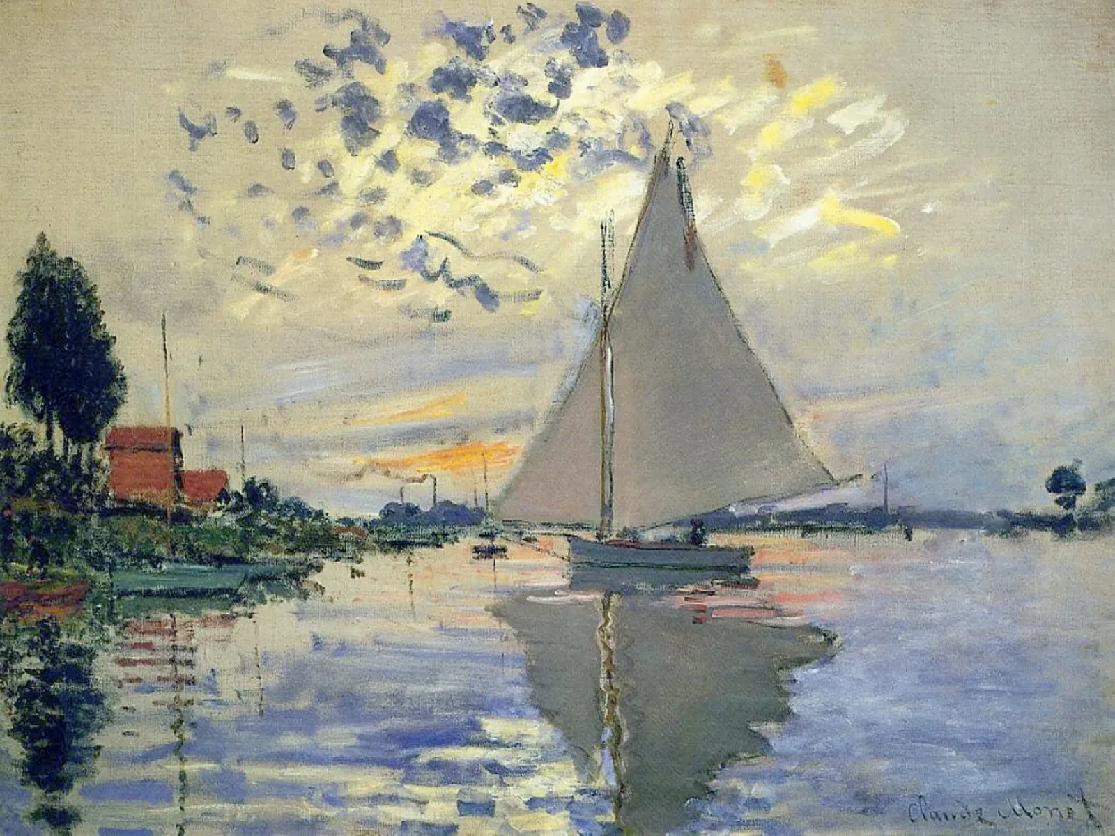 Voilier au Petit-Gennevilliers, Claude Monet