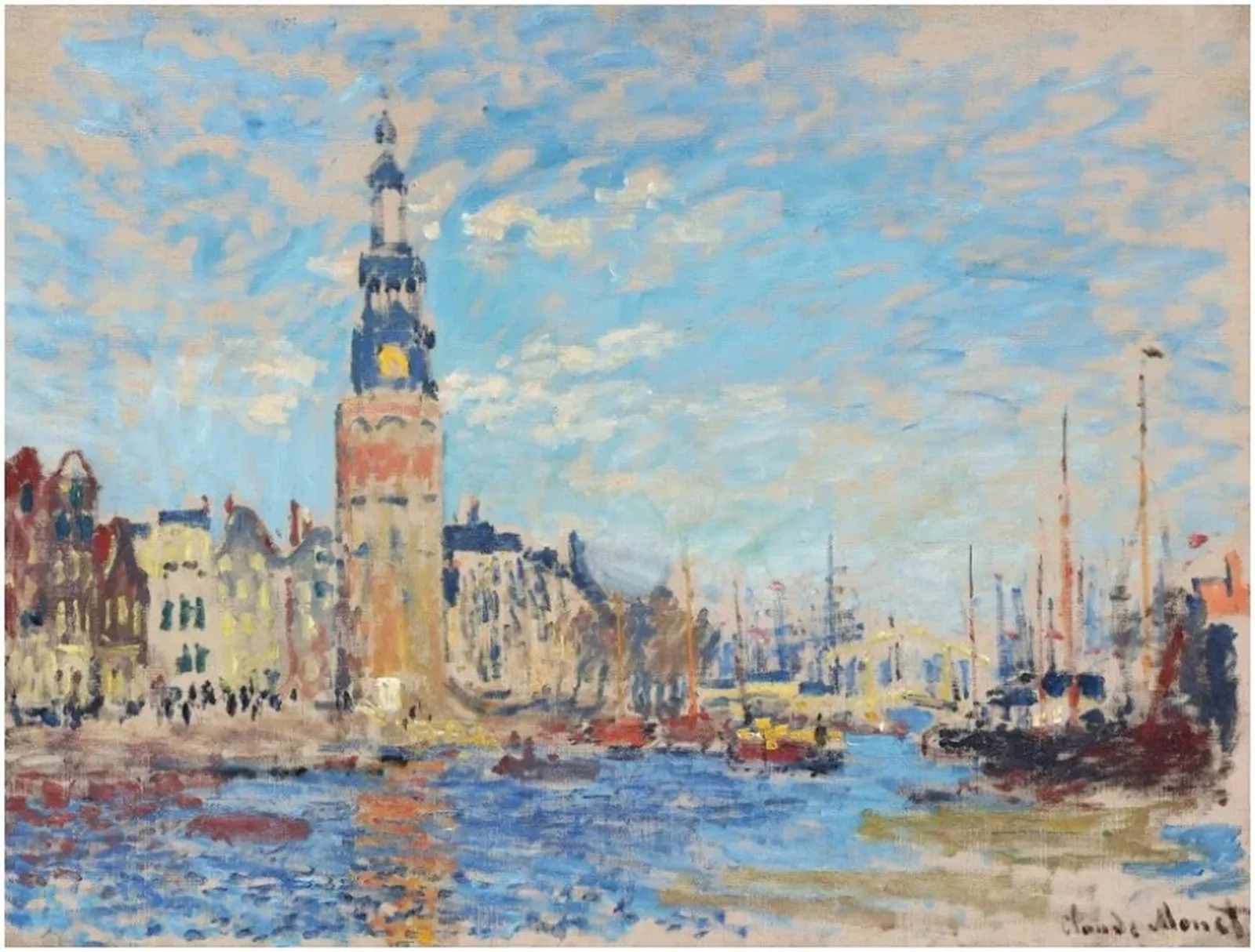 Vue de la tour Montalban, Amsterdam, Claude Monet