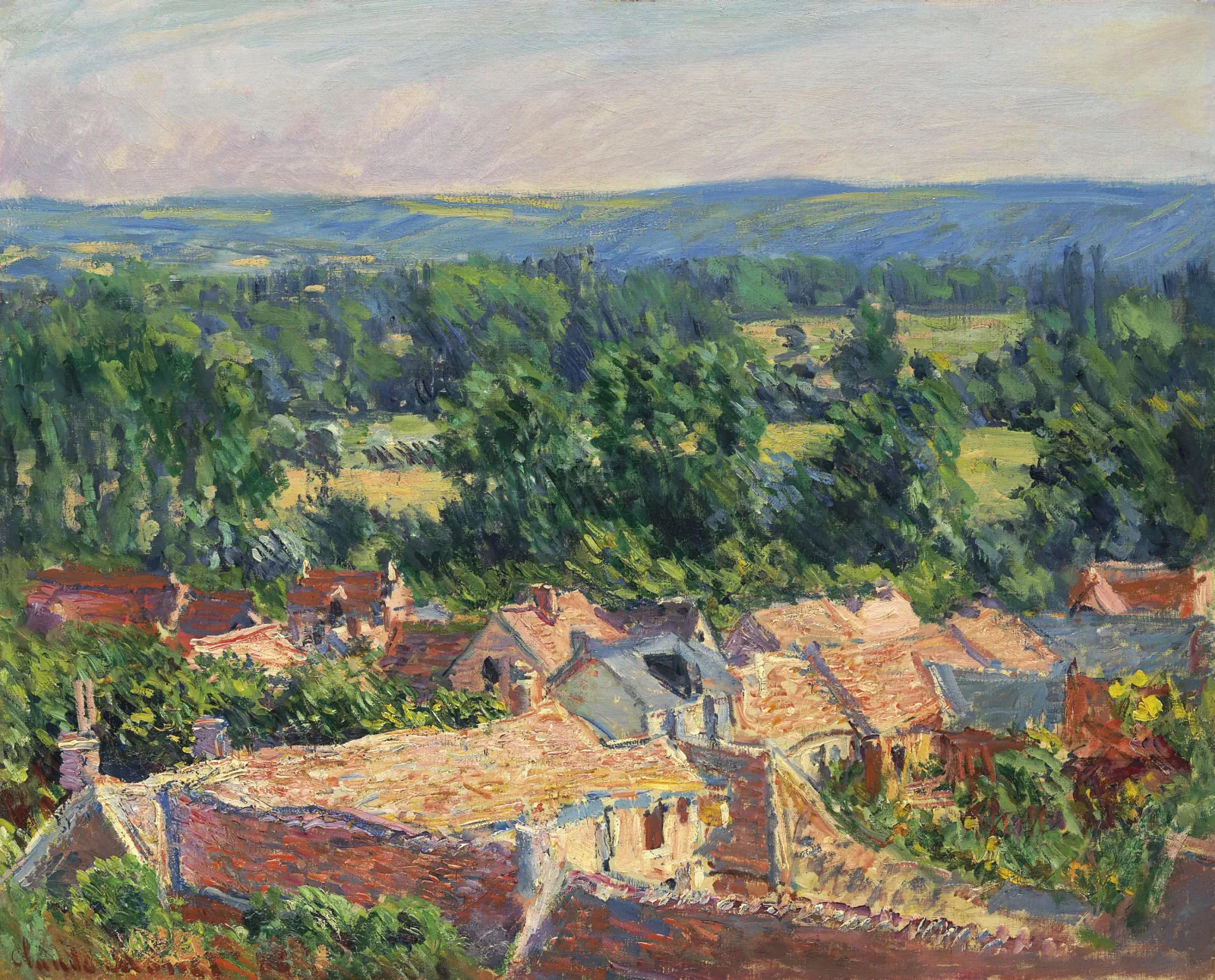 Vue du village de Giverny, Claude Monet