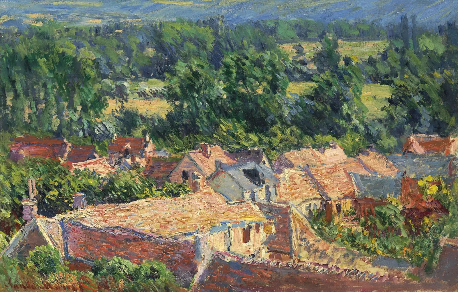 Vue du village de Giverny, Claude Monet