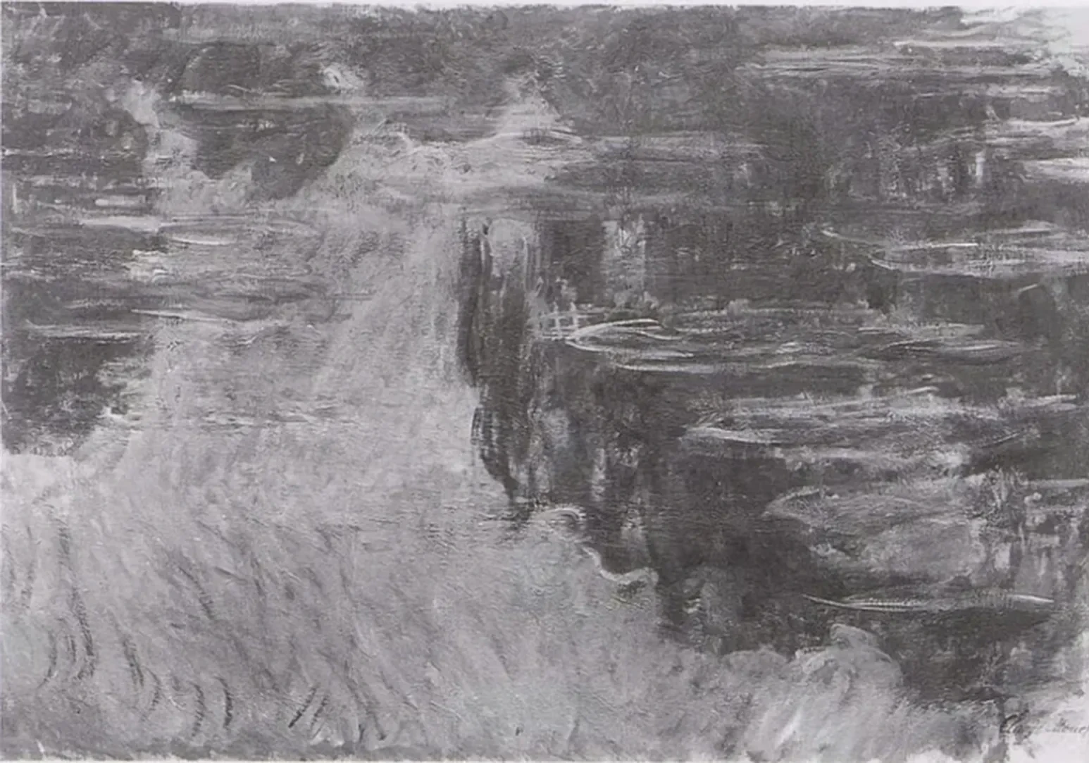 Water-Lily Pond, Sketch, Claude Monet