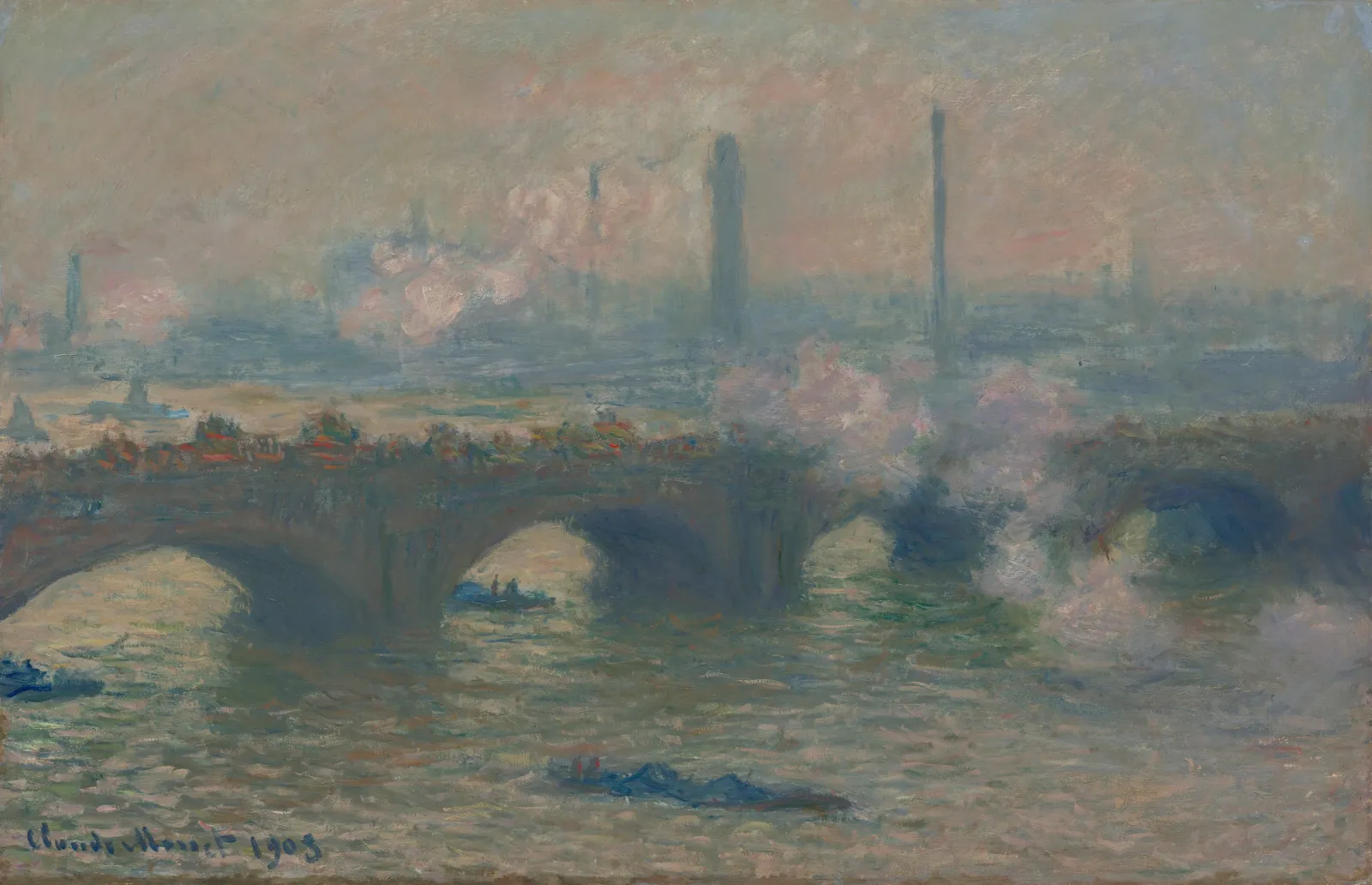 Waterloo Bridge, Gray Day, Claude Monet