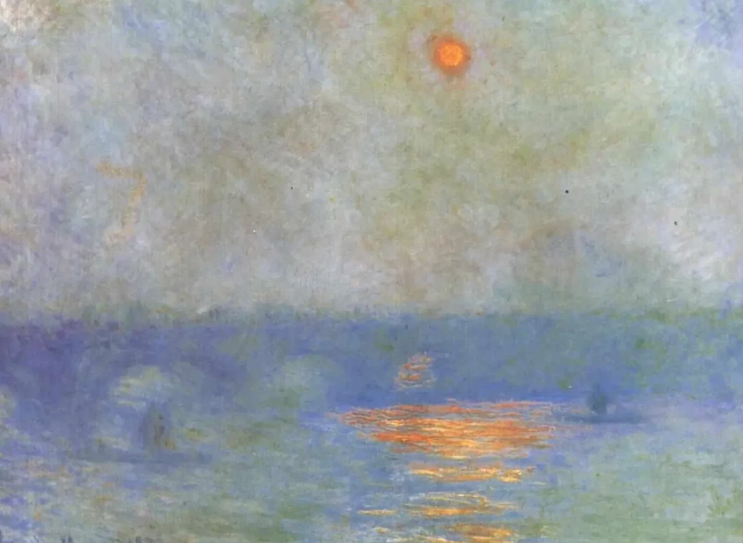 Waterloo Bridge: le soleil dans le brouillard, Claude Monet