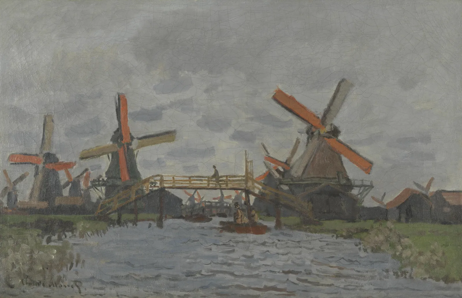 Windmills near Zaandam, Claude Monet