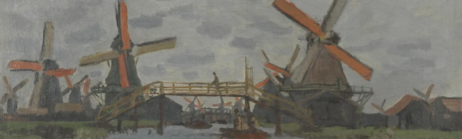 Windmills near Zaandam, Claude Monet