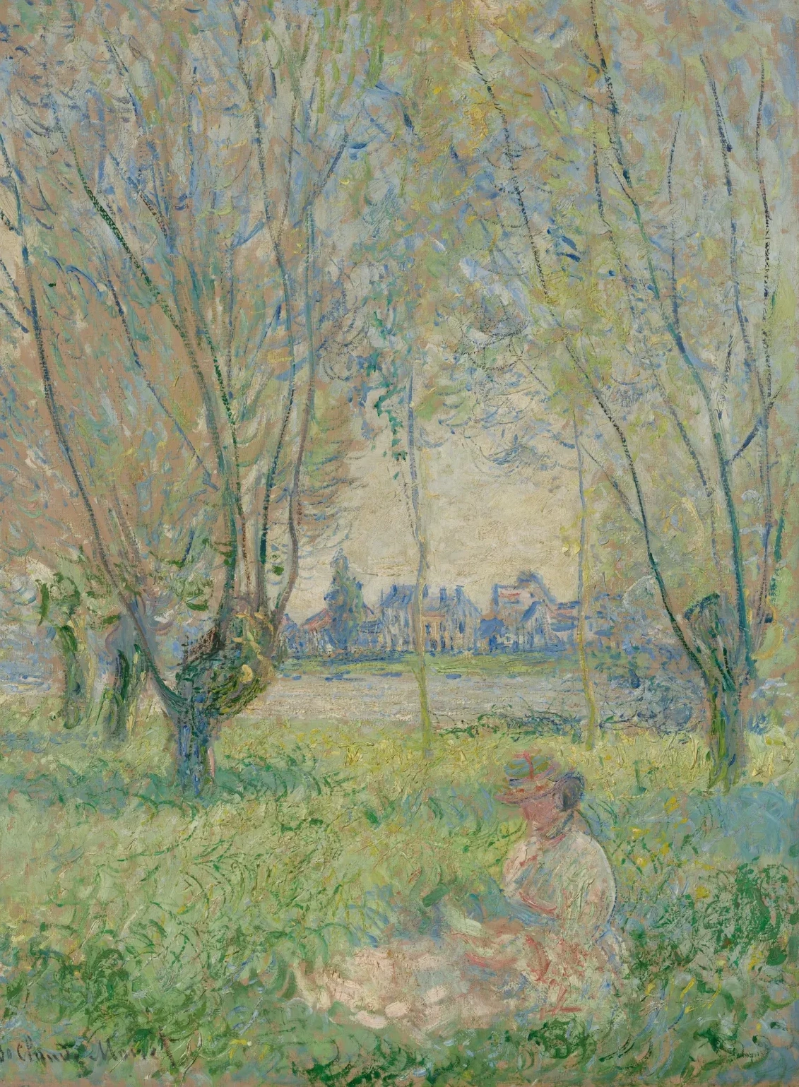 Woman Seated under the Willows, Claude Monet