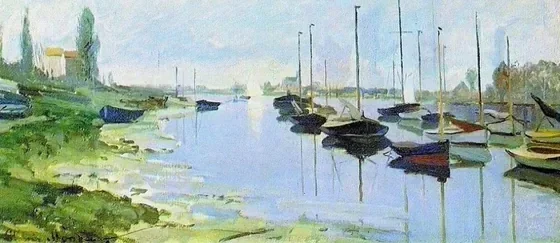 Argenteuil, bateaux au long de la berge