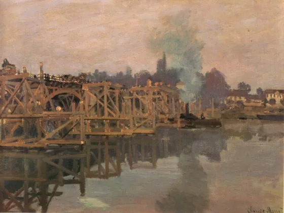 Argenteuil, le pont en réparation