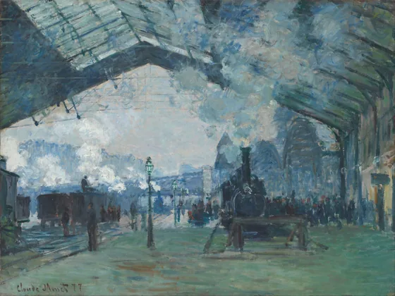 Arrivée du train de Normandie, gare Saint-Lazare
