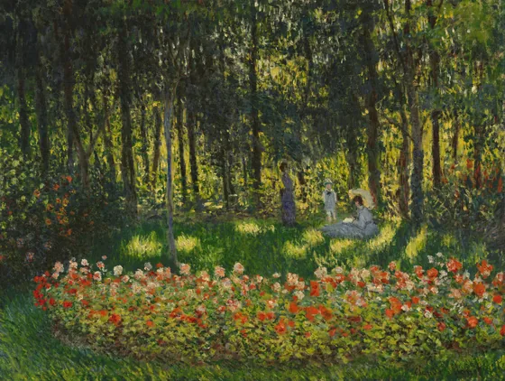 Au jardin, la famille de l’artiste