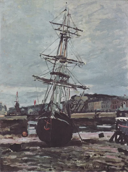 Bateau échoué à Fécamp