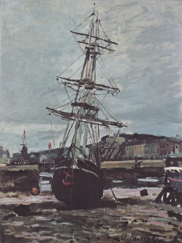 Bateau échoué à Fécamp, Claude Monet