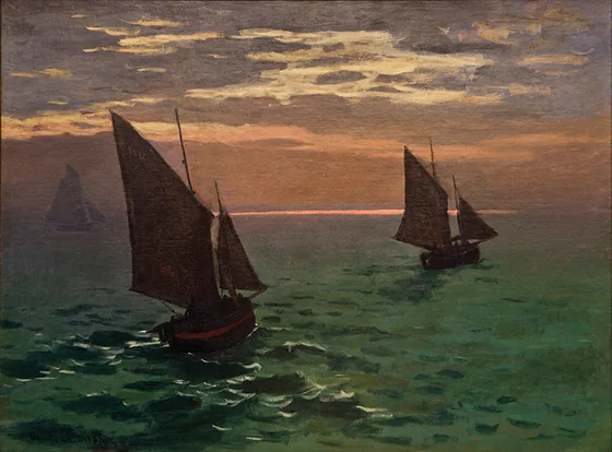 Bateaux de pêche en mer