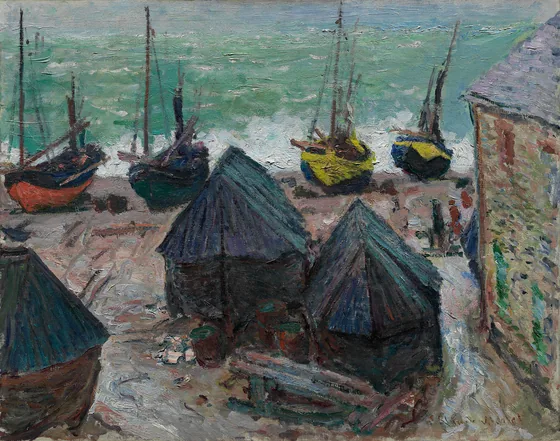 Boats on the Beach at Étretat