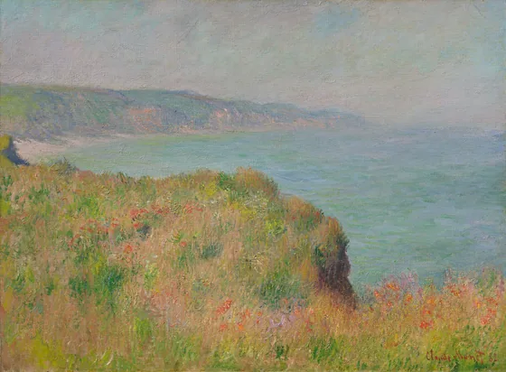 Bord de la falaise à Pourville