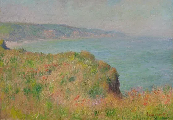 Bord de la falaise à Pourville