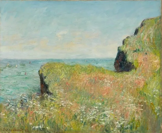 Bords de la falaise à Pourville