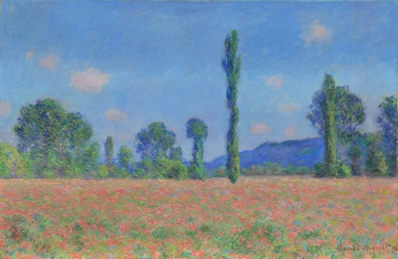Champ de coquelicots à Giverny
