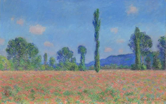 Champ de coquelicots à Giverny