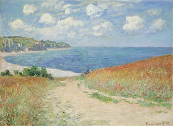 Chemin dans les blés à Pourville