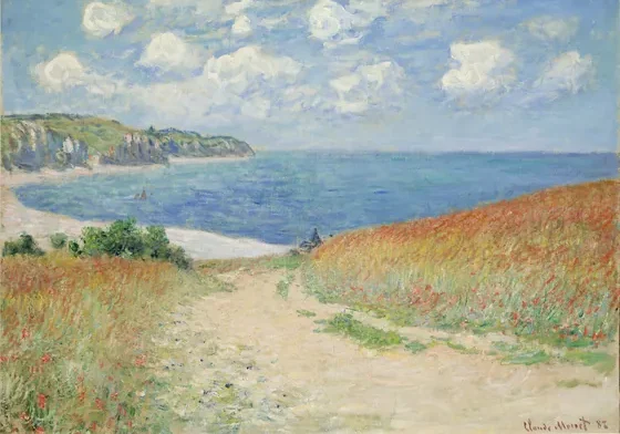 Chemin dans les blés à Pourville
