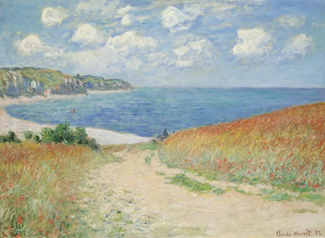 Camino entre los trigales en Pourville