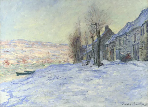 Coucher de soleil sur la neige à Lavacourt