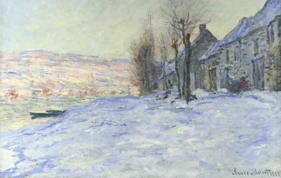 Coucher de soleil sur la neige à Lavacourt