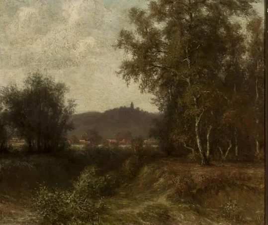 Countryside landscape with trees