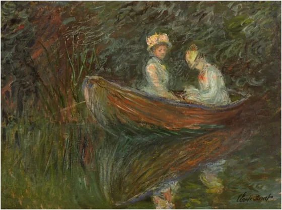 Deux femmes en barque