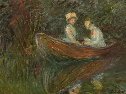 Deux femmes en barque