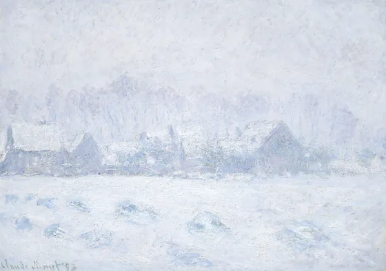 Effet de neige à Giverny
