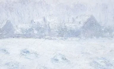 Effet de neige à Giverny