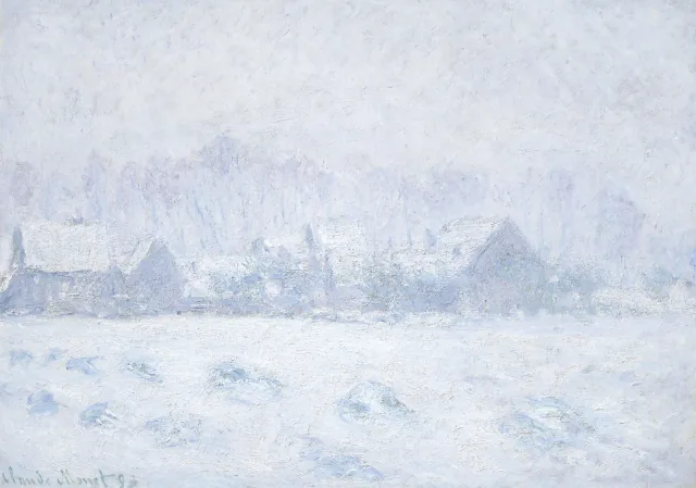 Efecto de nieve en Giverny