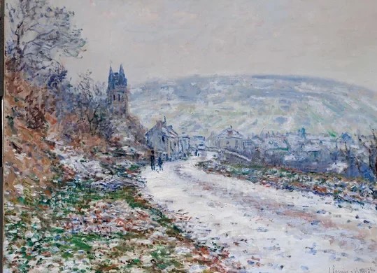 Entrance to the Village of Vétheuil in Winter