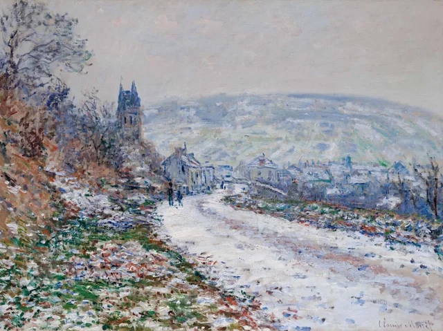Entrance to the Village of Vétheuil in Winter, Claude Monet