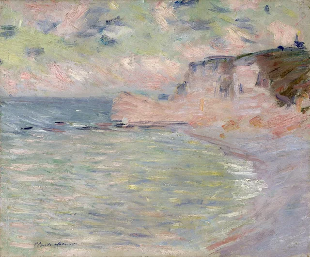 Falaise et Porte d'Amont, effet du matin, Claude Monet