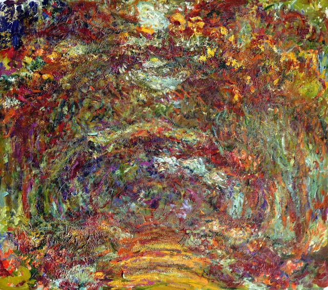 L'Allée de rosiers, Giverny, Claude Monet