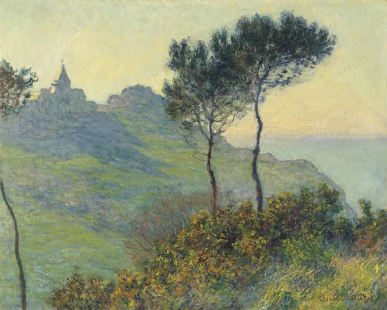 L'Église de Varengeville, soleil couchant