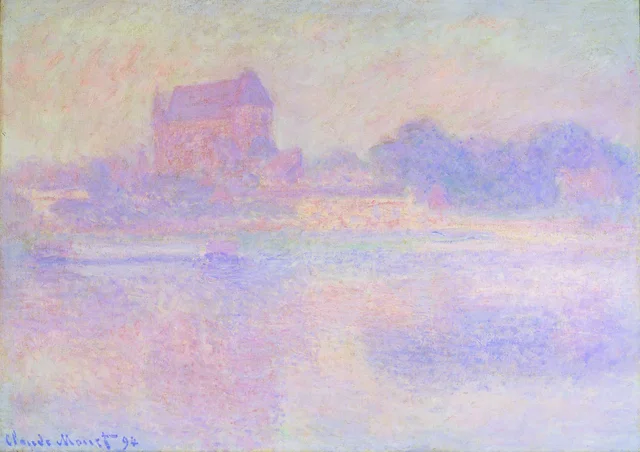 L'église de Vernon, brouillard, Claude Monet