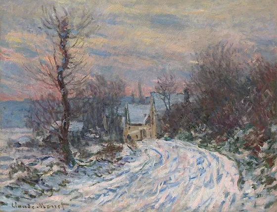 L'entrée de Giverny en hiver