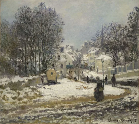 L'Entrée de la Grande Rue à Argenteuil, l'hiver