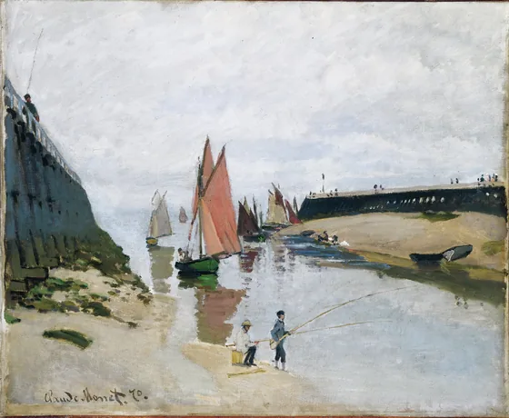 L'Entrée du port de Trouville