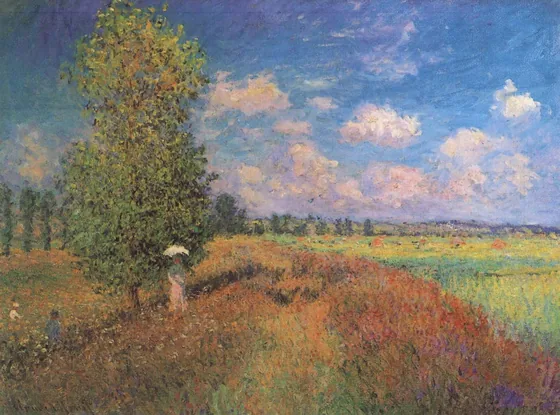 L'été. Champ de coquelicots