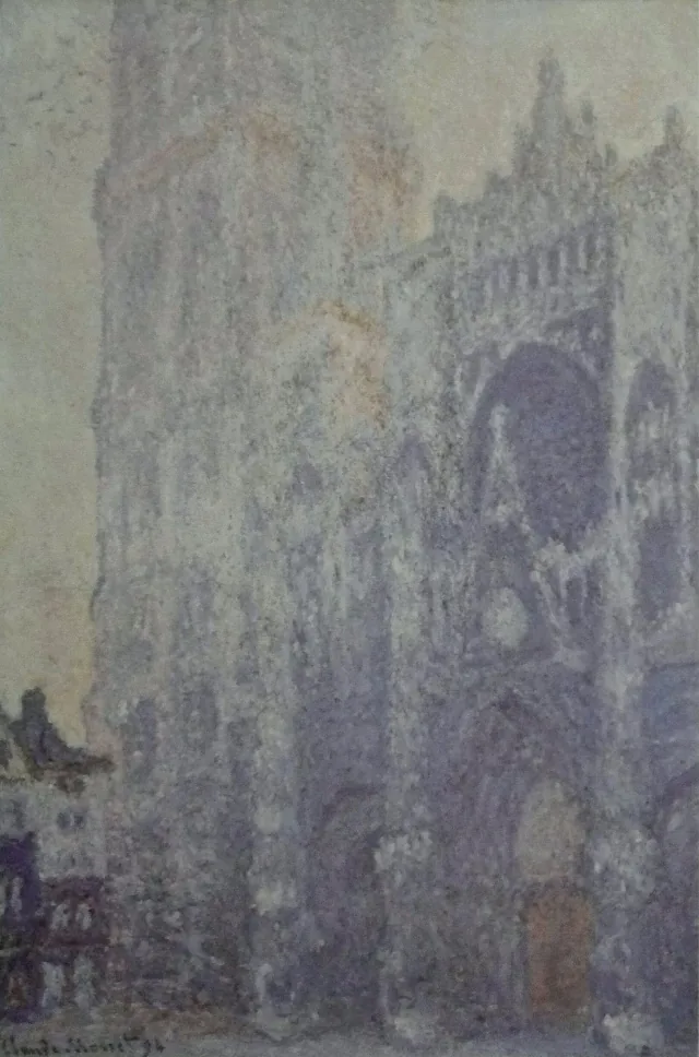 La catedral de Ruan, el portal y la torre de Saint-Romain, efecto de la mañana