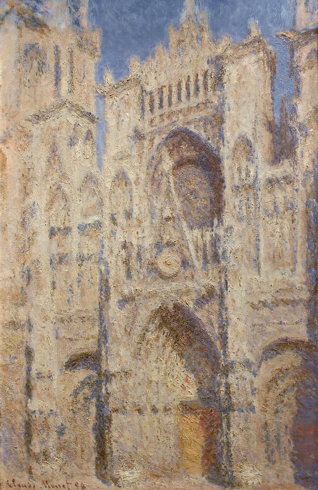 La catedral de Ruan, el portal, sol